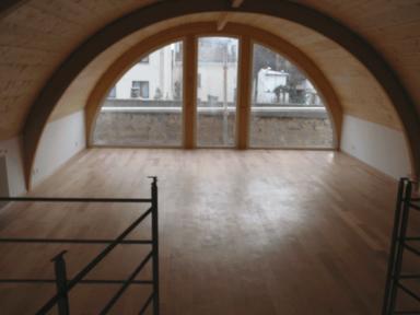 Maison contemporaine en bois - comble sous voute en bois