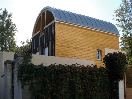 Maison contemporaine  COLOMBES - enduits et bardage de mlze