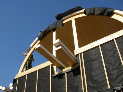 Maison contemporaine  COLOMBES - charpente en plein cintre