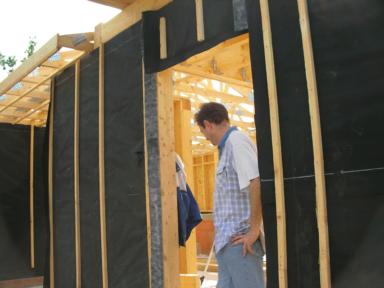 Maison contemporaine en bois - dtail contre-lattage